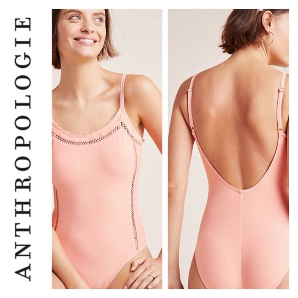 ANTHROPOLOGIE crochet one piece bathing suit